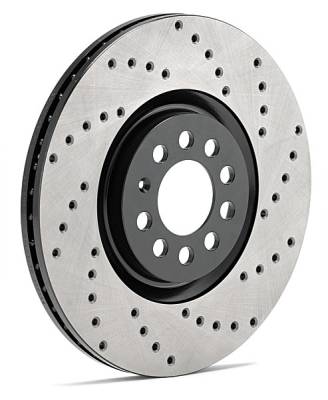 StopTech - StopTech SportStop Cross Drilled Solid Rotor Rear Left Honda S2000 