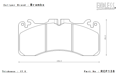 Endless  - Endless Brake Pads RCP136 MX72 Lexus RC F / GS F Front