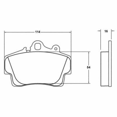 Performance Friction  - Performance Friction Front Brake Pads 0737.08.16.44 Porsche Boxster / Cayman