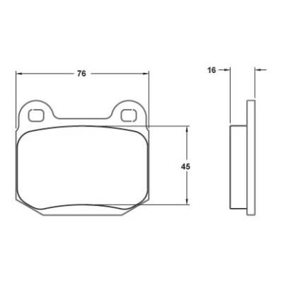 Performance Friction  - Performance Friction Rear Brake Pads 0109.11.16.44 Mitsubishi Evo / Subaru STI