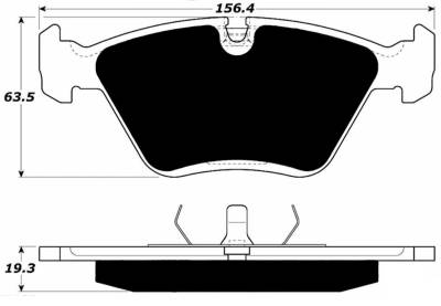 Porterfield - Porterfield R4 AP394 Brake Pad Front BMW E36 / E46 M3