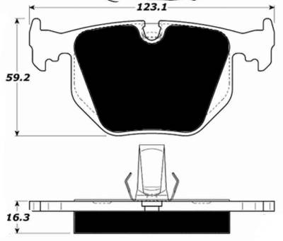 Porterfield - Porterfield R4 AP683 Brake Pad Rear BMW E46 M3