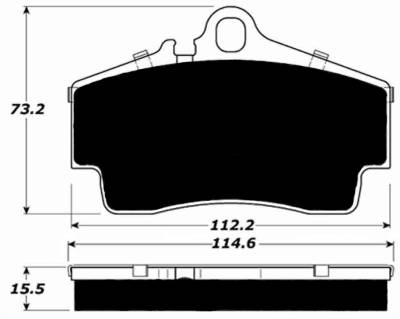 Porterfield - Porterfield R4 AP738 Brake Pad Rear Porsche