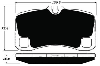 Porterfield - Porterfield R4-S AP1300 Brake Pad Rear Porsche