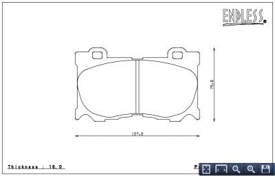 Endless  - Endless MX72 EP461 Nissan 370z/G37 Sport Brake Pads Front 