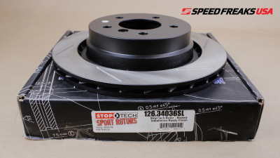 StopTech - StopTech Sport Slotted Rotor Rear Left E36 BMW M3 (95-99) 
