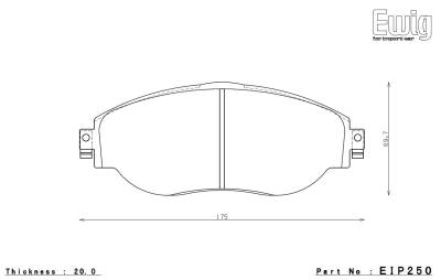 Endless  - Endless MX72 EIP250 Brake Pads 