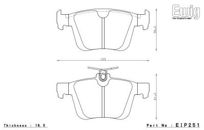 Endless  - Endless MX72 EIP251 Brake Pads 16+ Audi TT-RS Rear