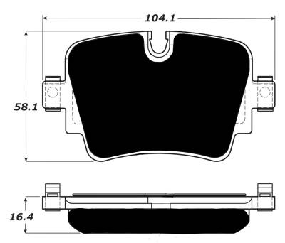 Porterfield - Porterfield R4-S AP1752 Brake Pad Rear Jaguar F-Type Coupe (Base) 