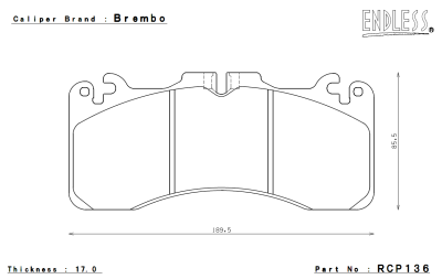 Endless  - Endless Brake Pads RCP136 MX72 Lexus RC F / GS F Front + Rear CL Package Special