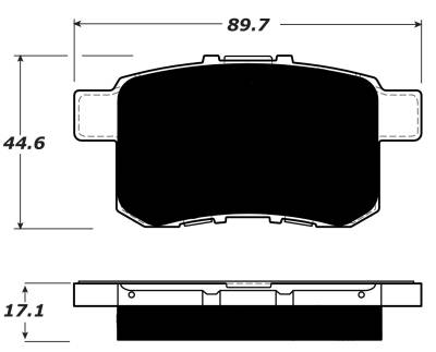 Porterfield - Porterfield R4-S AP1451 Brake Pad Rear Honda Accord Sport 