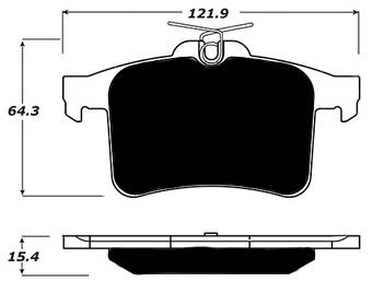 Porterfield - Porterfield R4-S AP1449 Brake Pad Rear Jaguar XKR/XFR