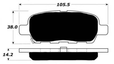 Raybestos - Raybestos ST-43 Brake Pads Nissan 350Z (Rear 02-08 w/ standard calipers)