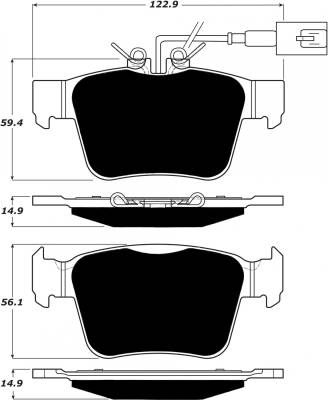 Porterfield - Porterfield R4-S AP1989.1 Brake Pad Rear Alfa Romeo Giulia / Stelvio