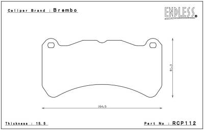 Endless  - Endless MX-72 Plus RCP112 Brake Pads Front Lexus IS-F