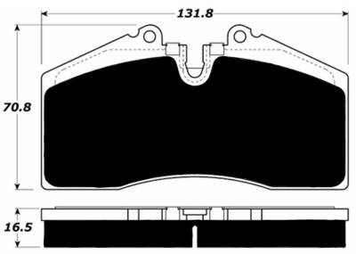 Porterfield - Porterfield AP372 R4-E (Endurance) Brake Pad (Stoptech ST-40) 