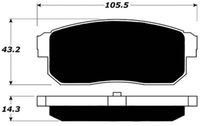 Porterfield - Porterfield AP1008 R4-E (Endurance) Brake Pad Mazda RX-8 Rear 