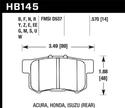 Hawk Performance Brakes - Hawk DCT60 Honda S2000 Rear