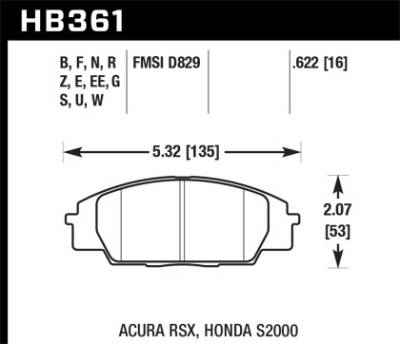 Hawk Performance Brakes - Hawk DCT60 Honda S2000 Front