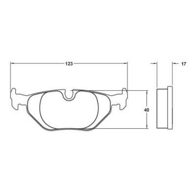 Performance Friction  - Performance Friction Rear Brake Pads 0396.331.17.44 BMW M3 E36