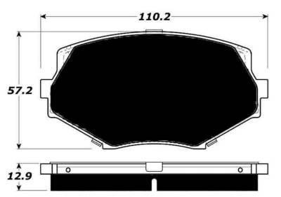 Porterfield - Porterfield AP635 R4-E (Endurance) Brake Pad Mazda Miata