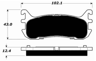 Porterfield - Porterfield AP636 R4-E (Endurance) Brake Pad Mazda Miata