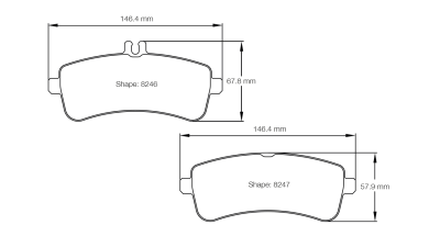 Pagid Racing - Pagid Racing RSC1 (8246-RSC1) Mercedes AMG GT-R / AMG GT-S / C63 AMG (Rear) *Carbon Caeramic Only* 