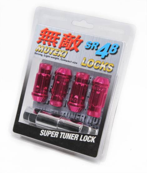 Muteki - Muteki SR48 Pink Wheel Locks