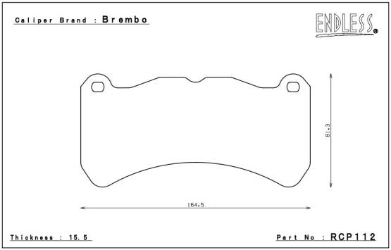 Endless  - Endless MX72 RCP112 Brake Pads Front Lexus IS-F