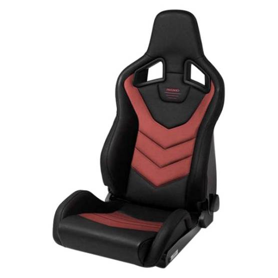 Recaro  - RECARO SPORTSTER GT WITH SUB-HOLE (RIGHT SIDE) - VINYL BLACK RED SUEDE