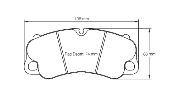 Pagid Racing - Pagid Racing RSC1 (4927-RSC1) Porsche 991 Turbo, GT3, GT3RS + 981/718 GT4 **W/ PCCB** Front Brakes