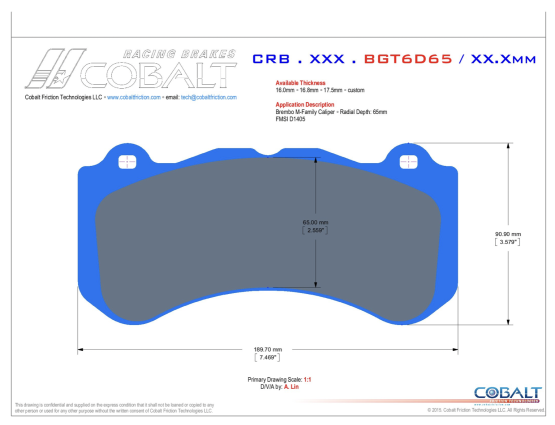 Cobalt Racing Brakes  - Cobalt Racing Brakes XR1 Corvette C7 Z06 / Grand Sport Front (Iron Rotors)