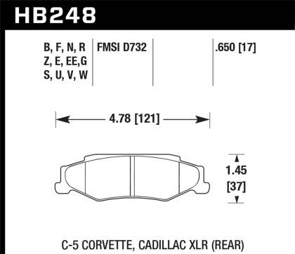 Hawk Performance Brakes - Hawk DTC30 97-12 Corvette/01-04 Z06/05-09 Z51 DTC-30 Race Rear Brake Pads