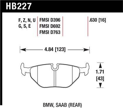 Hawk Performance Brakes - Hawk DTC-60 HB227G.630 Brake Pads