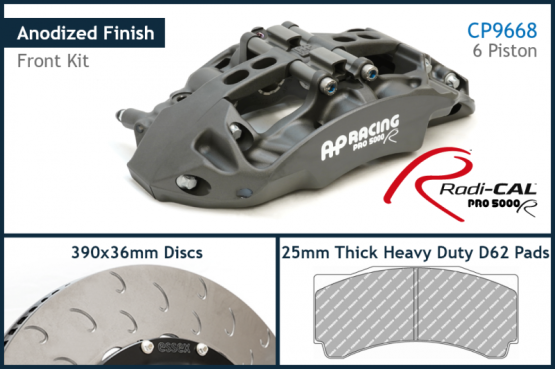 AP Racing - AP Racing by Essex Radi-CAL Heavy-Duty Competition Brake Kit (Front CP9668/390mm D62)- S550 S650 Ford Mustang Dark Horse & GT