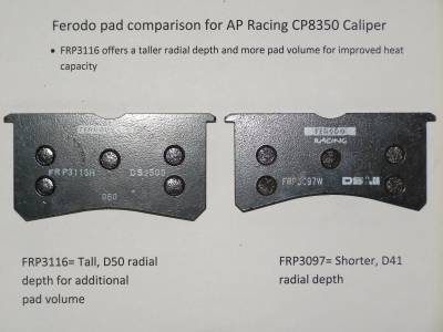Ferodo  - Ferodo DS1.11 FRP3116W AP Racing / Wilwood (Radial Depth 50mm) - Image 4