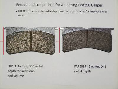Ferodo  - Ferodo DS1.11 FRP3116W AP Racing / Wilwood (Radial Depth 50mm) - Image 5