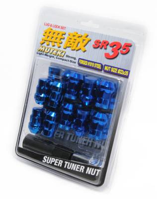Wheels / Wheel Accessories - Lug Nuts - Muteki - Muteki SR35 Blue 16 Lugs 4 Locks
