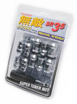Wheels / Wheel Accessories - Lug Nuts - Muteki - Muteki SR35 Silver 16 Lugs 4 Locks