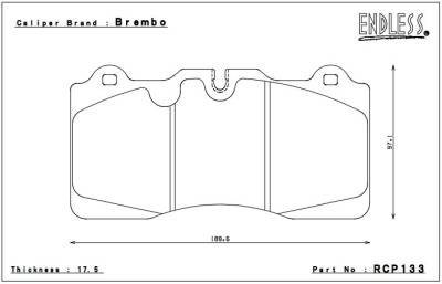 Endless  - Endless W008 RCP133 Nissan GT-R Spec-V Front Brake Pads - Image 2