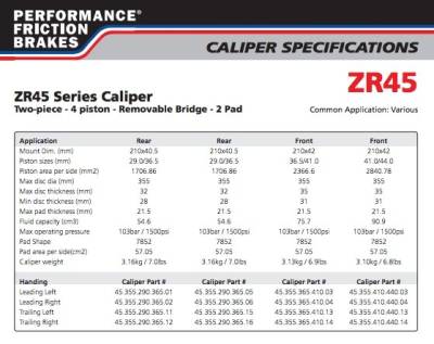Performance Friction  - Performance Friction ZR45 Caliper 355mm Big Brake Kit Front BMW E46 M3 - Image 4