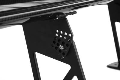 Supporting the airfoils are 10mm "aircraft grade" 6061 billet aluminum pedestals that come in a flat black powder coat finish.