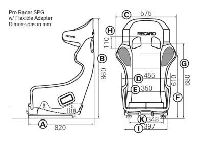 Recaro Pro Racer SPG w/ Flexible Adapterclick image to enlarge