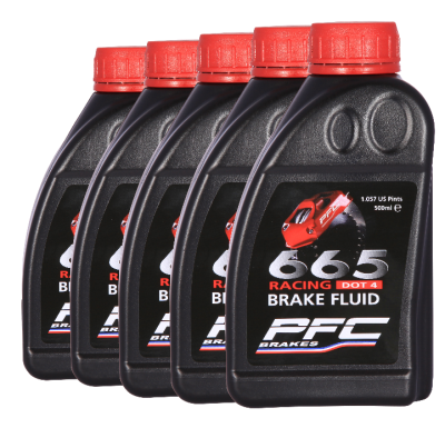 Braking - Brake Fluid - Performance Friction  - Performance Friction 025.0038 RH665 Brake Fluid Case of 12 (500ml) Bottles