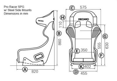 Recaro Pro Racer SPG w/ Steel Side Mounts