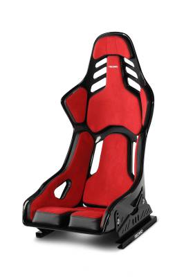 Interior / Safety - Racing Seats - Recaro  - RECARO PODIUM ALCANTRA BLACK/LEATHER RED RIGHT HAND - MEDIUM
