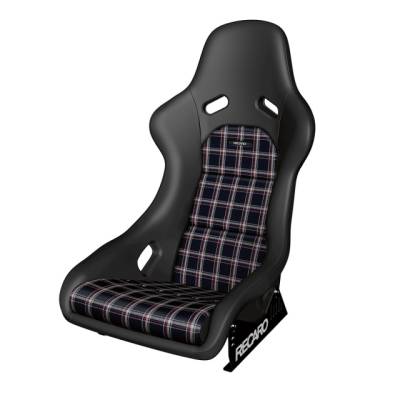 Recaro Classic Pole Position ABE Seat - Black Leather / Checkered Fabric