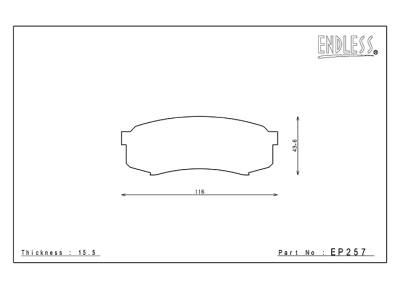 Endless  - Endless MX72 EP257 Brake Pads - Image 2