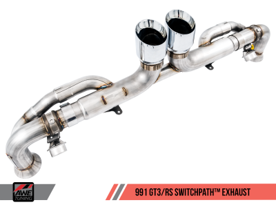 AWE Tuning - AWE Tuning Porsche 991 GT3 / RS SwitchPath Exhaust - Chrome Silver Tips - Image 5