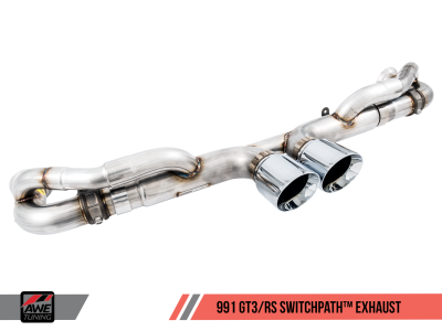 AWE Tuning - AWE Tuning Porsche 991 GT3 / RS SwitchPath Exhaust - Diamond Black Tips - Image 4